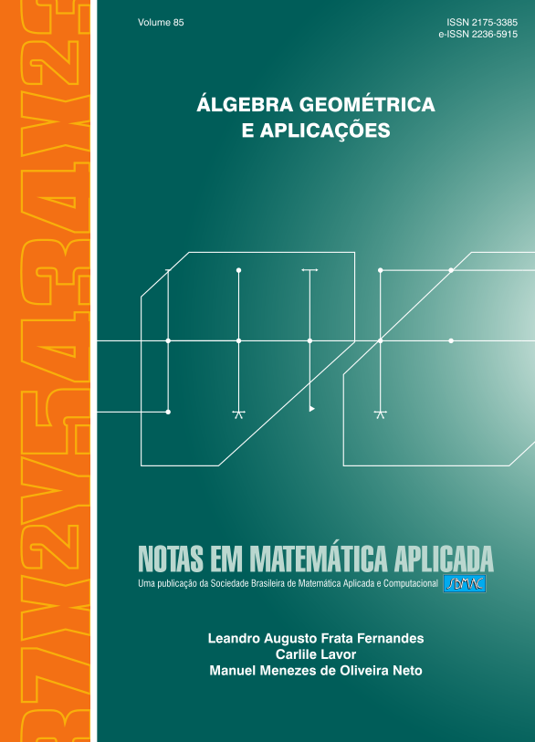 Book cover: Álgebra Geométrica e Aplicações - Notas em Matemática Aplicada, v. 85, SBMAC: 2017